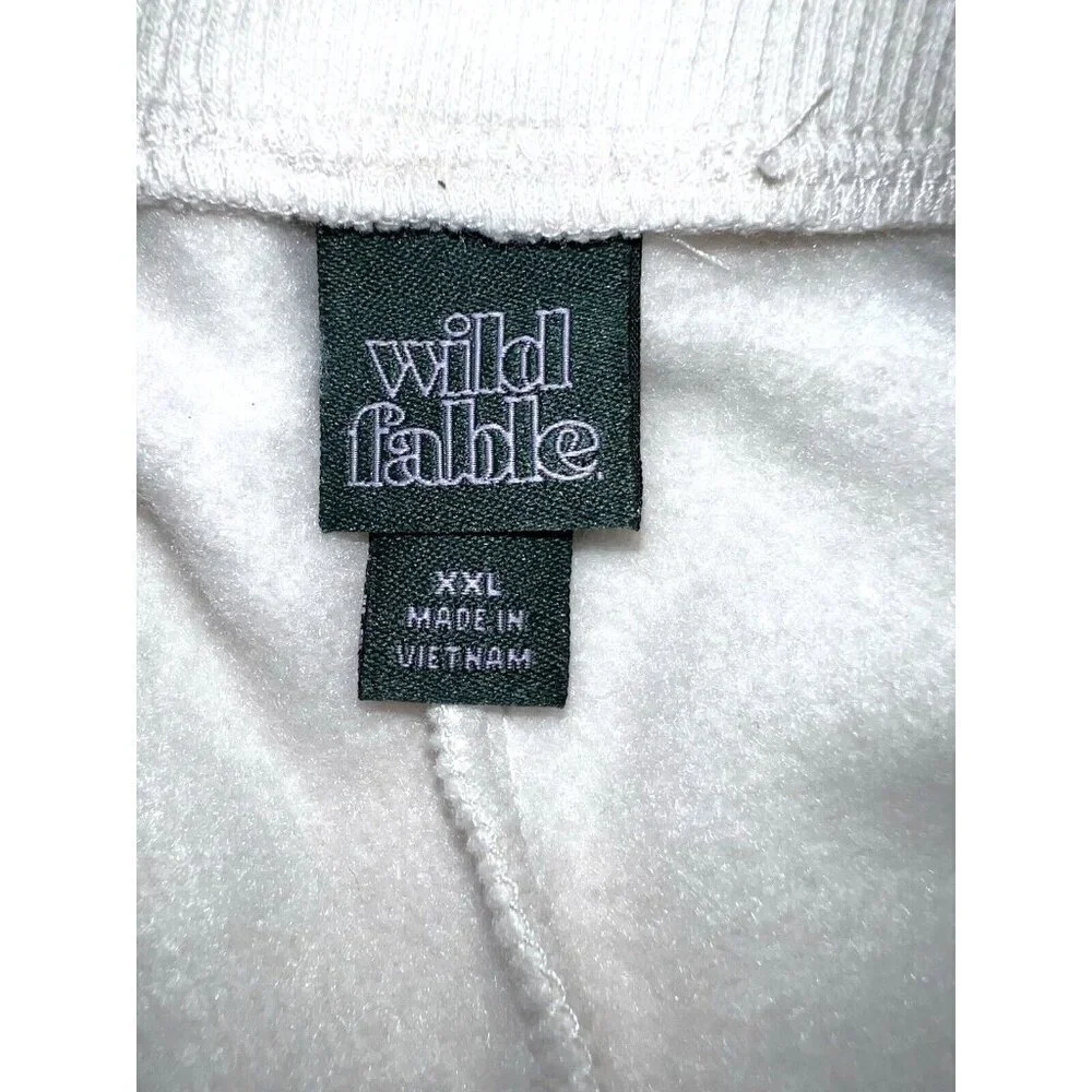NWT WILD FABLE Womens Cream Sweatpants Elastic Drawstring Waist Pockets